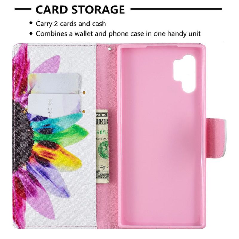 Fodral Samsung Galaxy Note 10 Plus Akvarellblomma