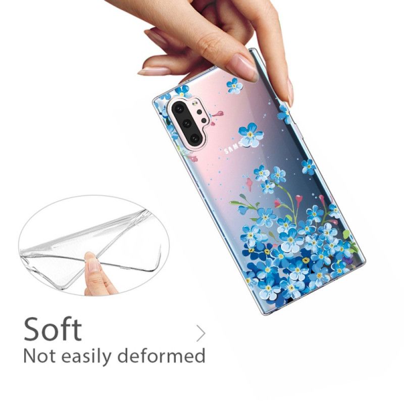 Skal för Samsung Galaxy Note 10 Plus Blå Blommor