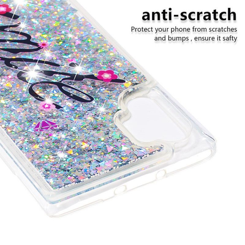Skal Samsung Galaxy Note 10 Plus Mobilskal Leende Glitter