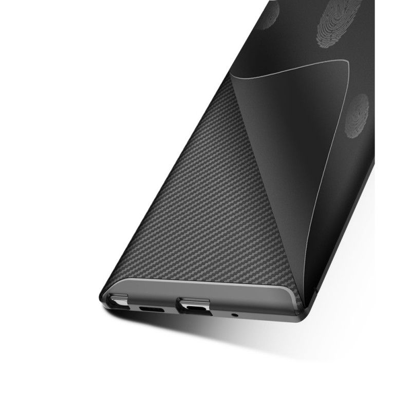 Skal Samsung Galaxy Note 10 Plus Svart Flexibel Kolfiberstruktur