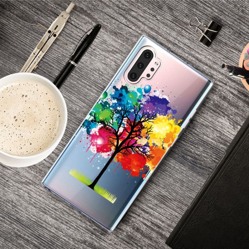 Skal Samsung Galaxy Note 10 Plus Transparent Akvarell Träd