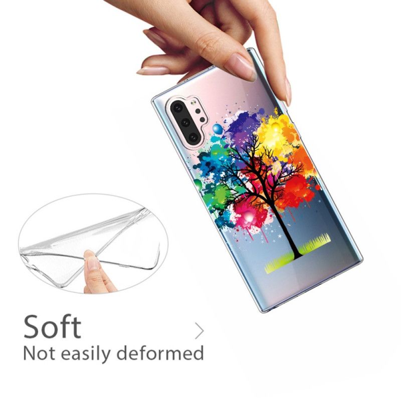 Skal Samsung Galaxy Note 10 Plus Transparent Akvarell Träd