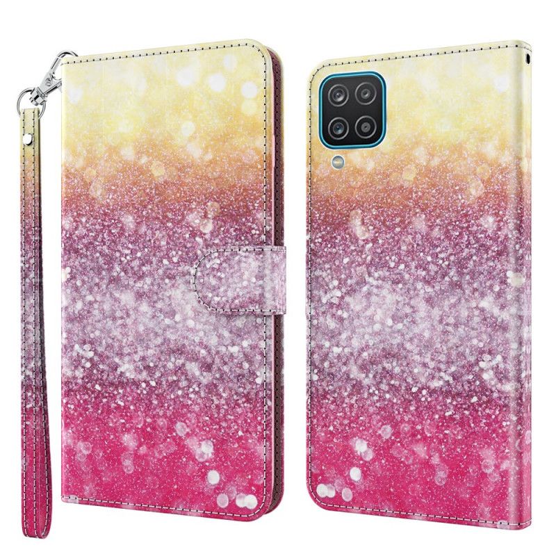 Fodral för Samsung Galaxy A12 Magenta Glitter