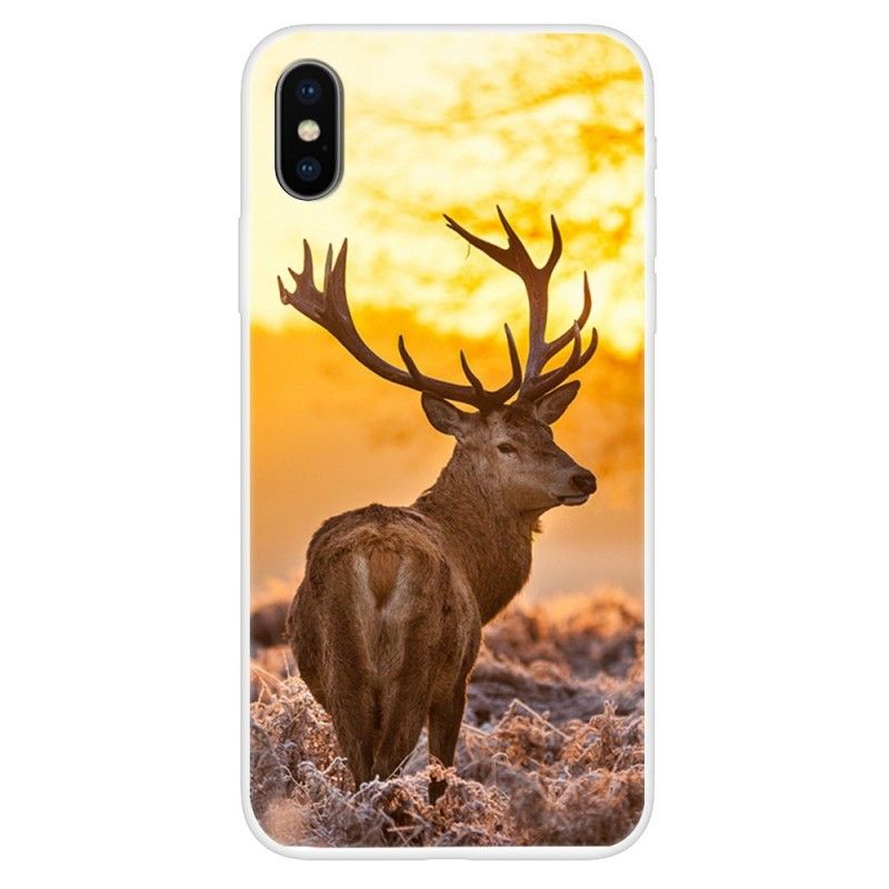 Skal för iPhone XS Rådjur Och Landskap