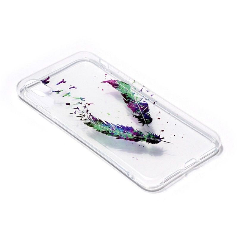Skal iPhone XS Genomskinliga Fjädrar