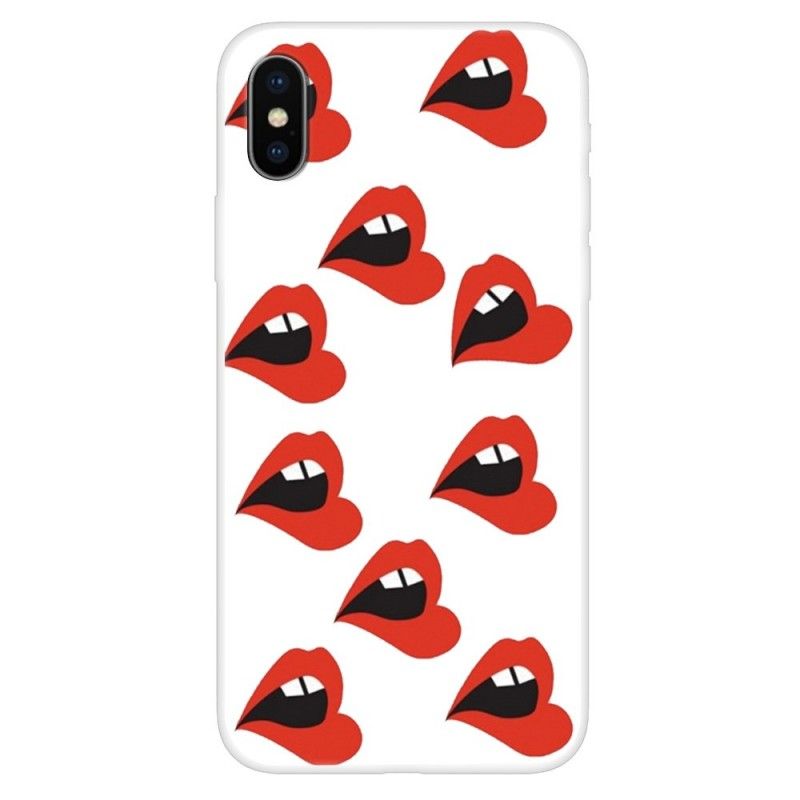 Skal iPhone XS Genomskinliga Fulla Läppar