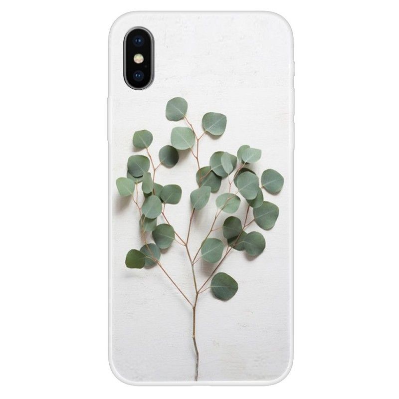 Skal iPhone XS Mobilskal Transparenta Realistiska Löv