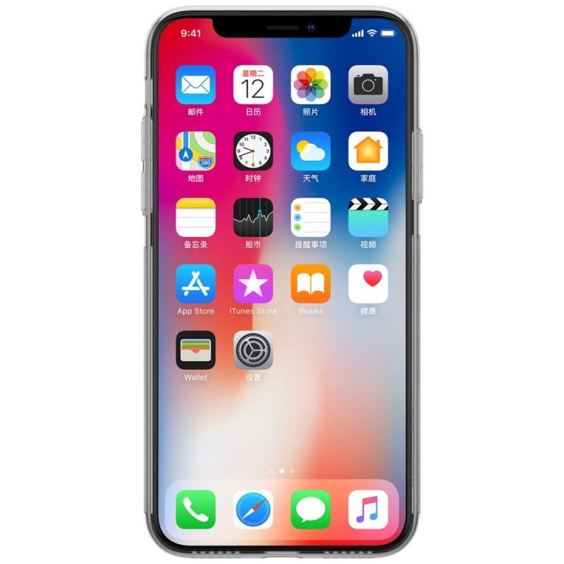 Skal iPhone XS Svart Transparent Nillkin