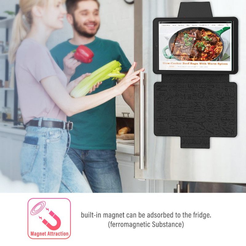 Case Samsung Galaxy Tab A 10.1 (2019) Svart Mobilskal Magnetiskt Stöd För Flera Vinklar