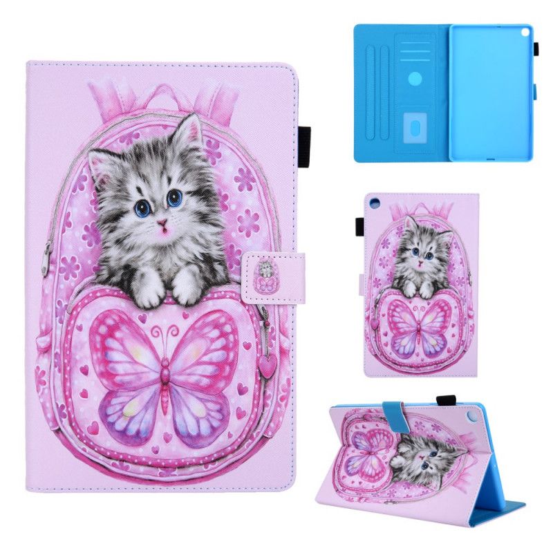 Fodral för Samsung Galaxy Tab A 10.1 (2019) Magenta Endast Katter