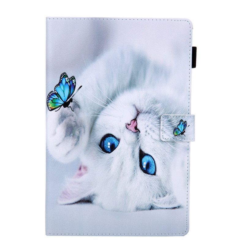 Läderfodral Samsung Galaxy Tab A 10.1 (2019) Vit Fjärilserie
