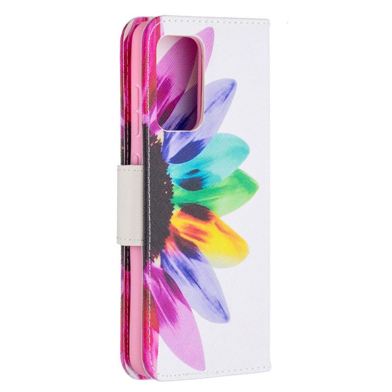 Fodral för Samsung Galaxy A52 4G / A52 5G Akvarellblomma