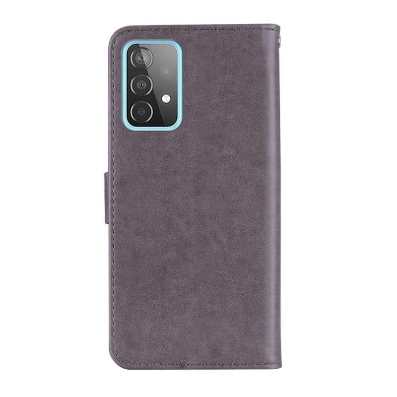 Fodral för Samsung Galaxy A52 4G / A52 5G Grå Ugglamandala Och Charm