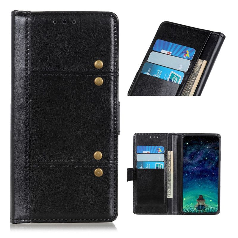 Fodral för Samsung Galaxy A52 4G / A52 5G Svart Antik Lädereffekt