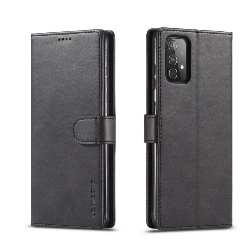 Fodral för Samsung Galaxy A52 4G / A52 5G Svart Lc.Imeeke Lädereffekt