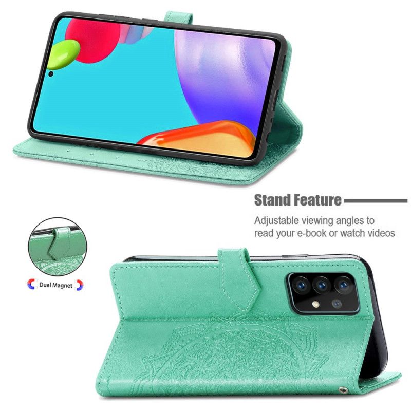 Fodral för Samsung Galaxy A52 4G / A52 5G Svart Medeltida Mandala