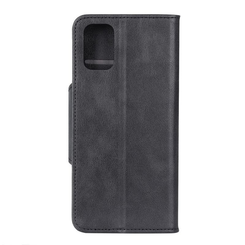Fodral för Samsung Galaxy A52 4G / A52 5G Svart Vintage Konstläderknapp