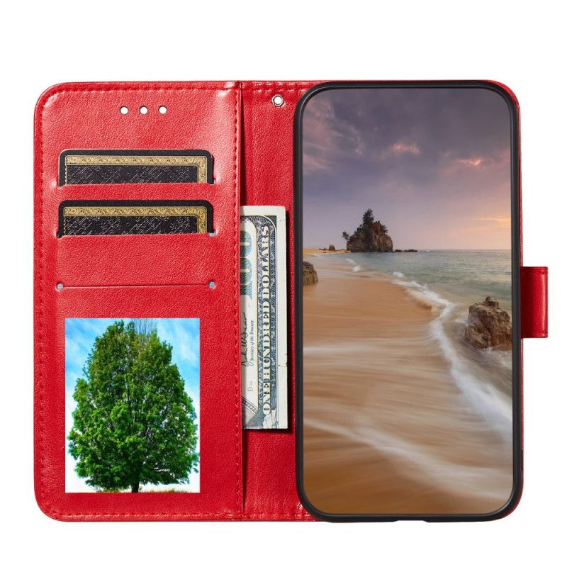 Fodral Samsung Galaxy A52 4G / A52 5G Svart Fjärilsblommönster