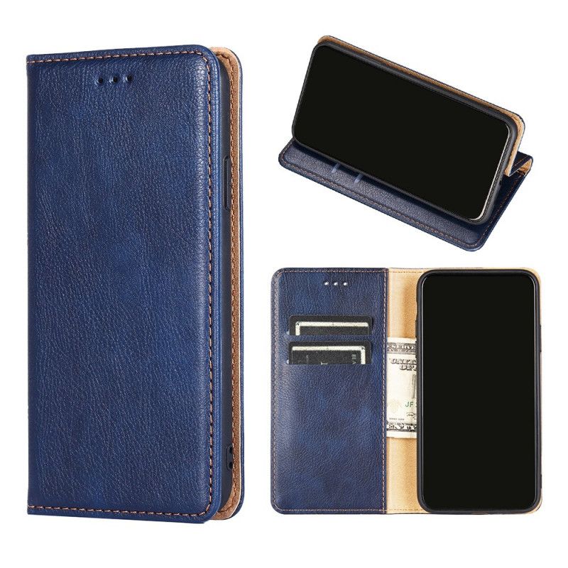 Folio-fodral för Samsung Galaxy A52 4G / A52 5G Svart Vintage Läderstil