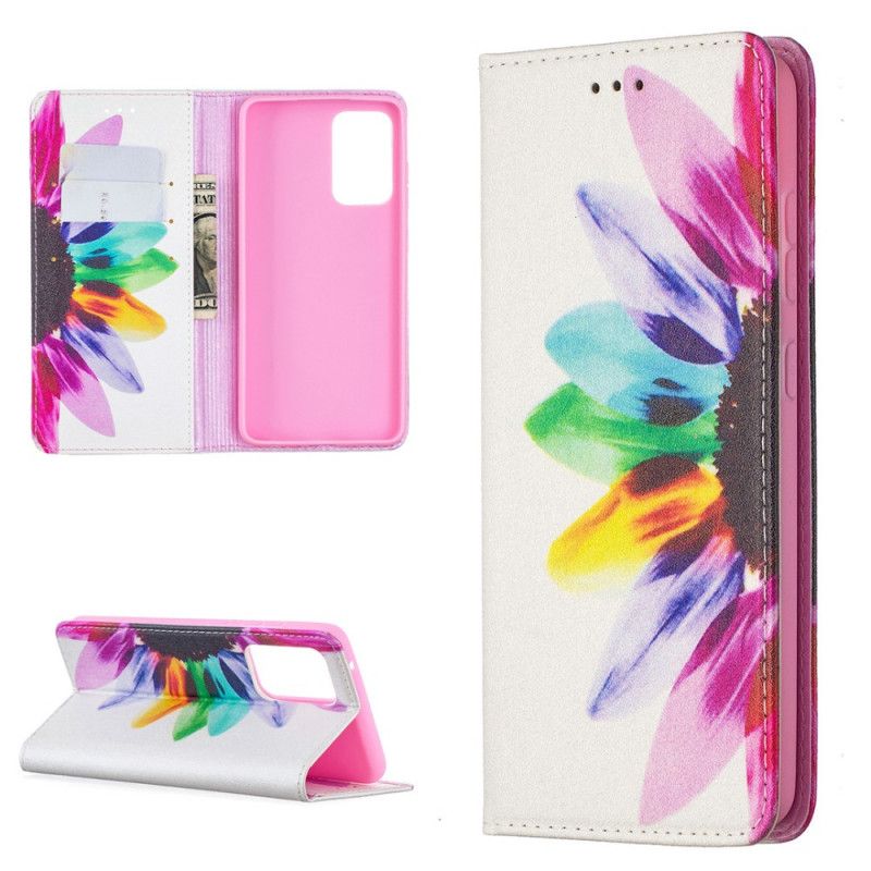 Folio-fodral Samsung Galaxy A52 4G / A52 5G Akvarellblomma