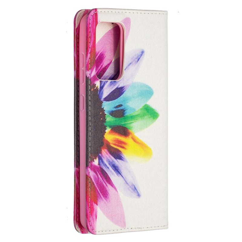 Folio-fodral Samsung Galaxy A52 4G / A52 5G Akvarellblomma