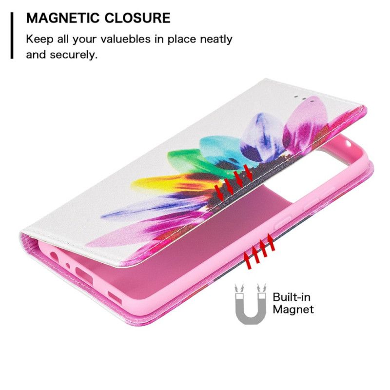 Folio-fodral Samsung Galaxy A52 4G / A52 5G Akvarellblomma