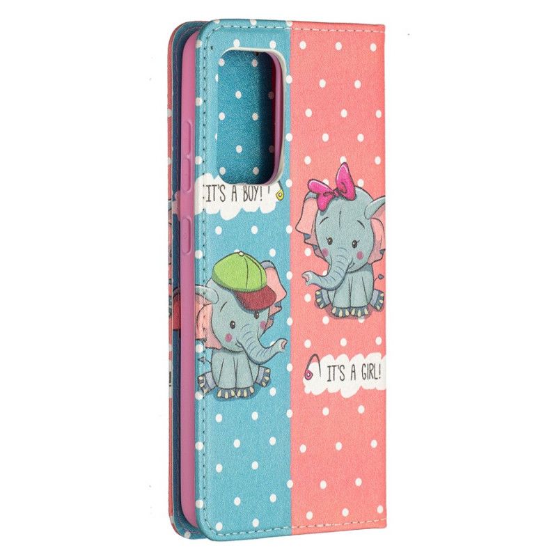 Folio-fodral Samsung Galaxy A52 4G / A52 5G Elefanter