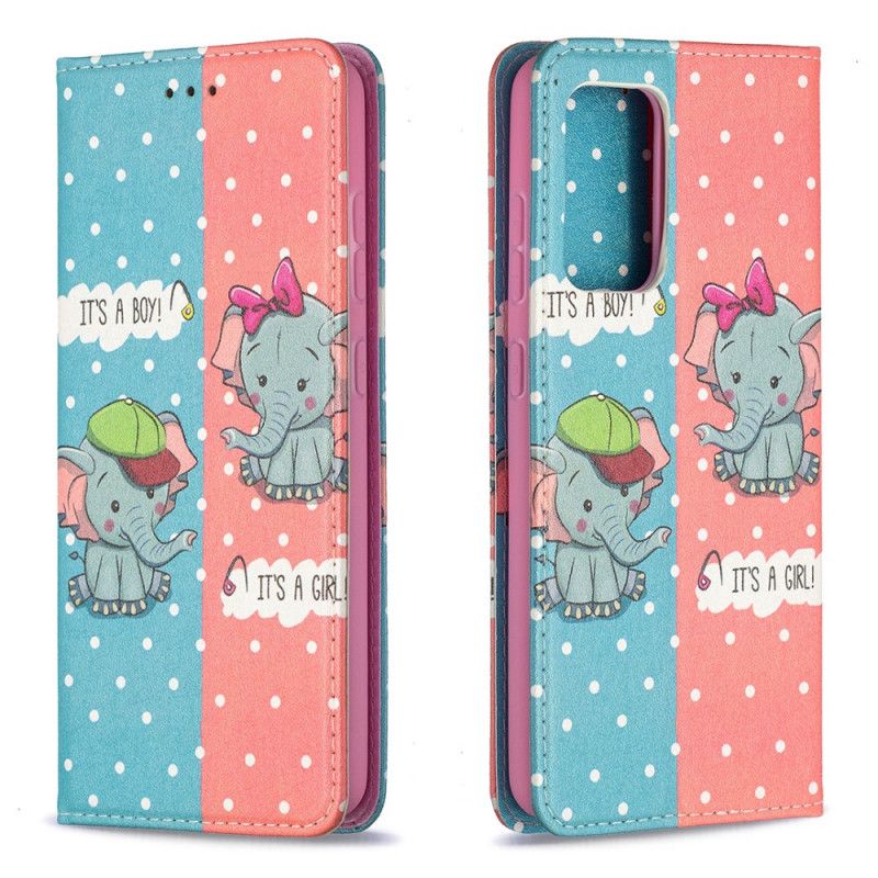 Folio-fodral Samsung Galaxy A52 4G / A52 5G Elefanter