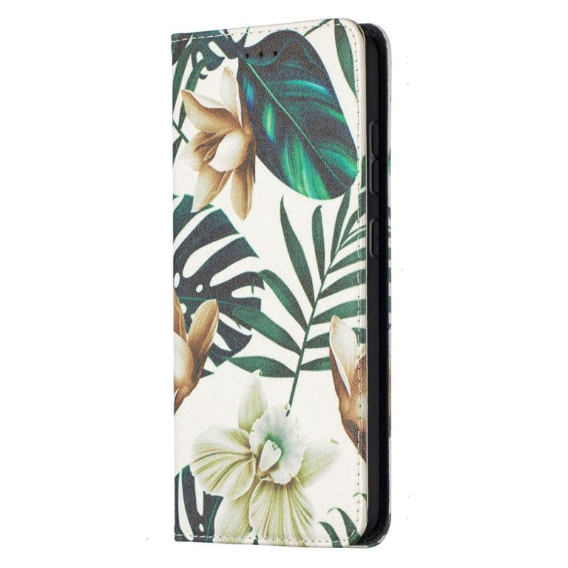 Folio-fodral Samsung Galaxy A52 4G / A52 5G Grön Löv