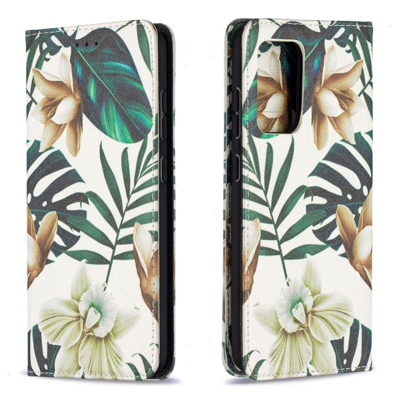 Folio-fodral Samsung Galaxy A52 4G / A52 5G Grön Löv