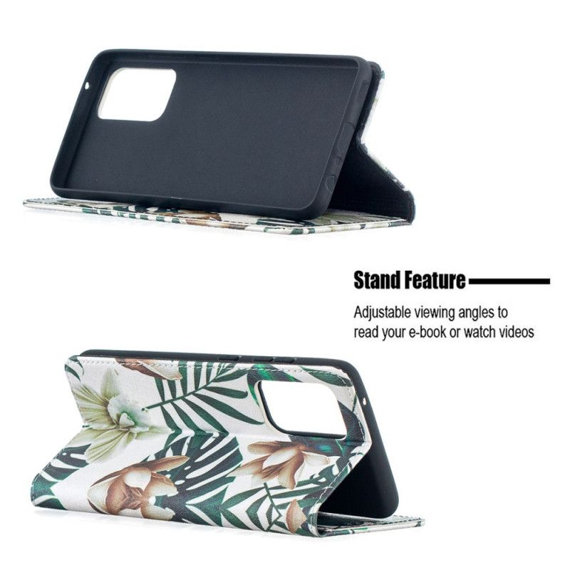 Folio-fodral Samsung Galaxy A52 4G / A52 5G Grön Löv