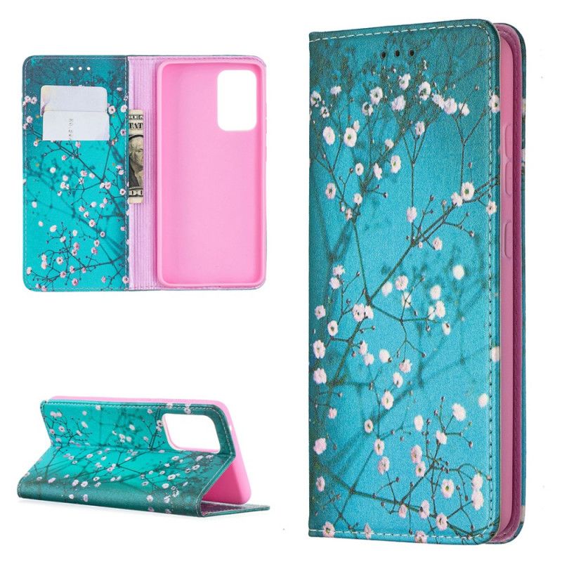 Folio-fodral Samsung Galaxy A52 4G / A52 5G Mobilskal Blommande Grenar