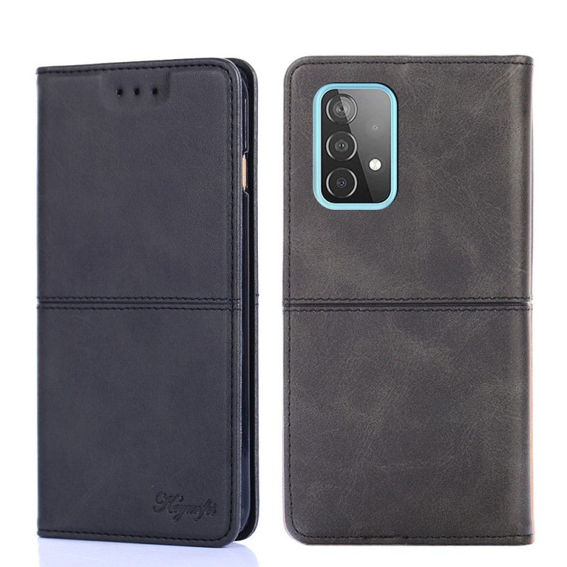 Folio-fodral Samsung Galaxy A52 4G / A52 5G Svart Couture Läderstil