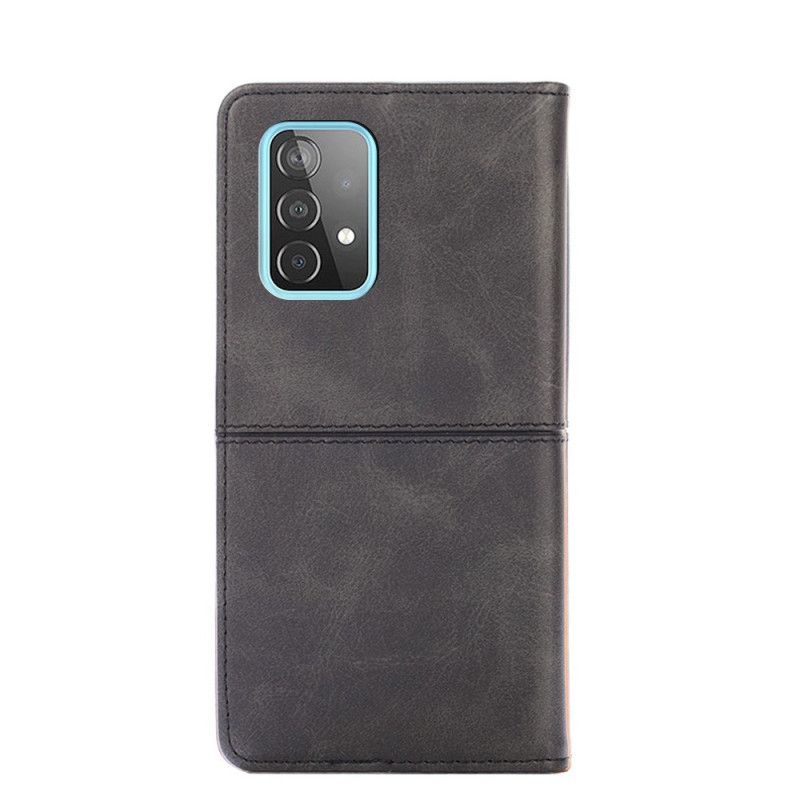 Folio-fodral Samsung Galaxy A52 4G / A52 5G Svart Couture Läderstil