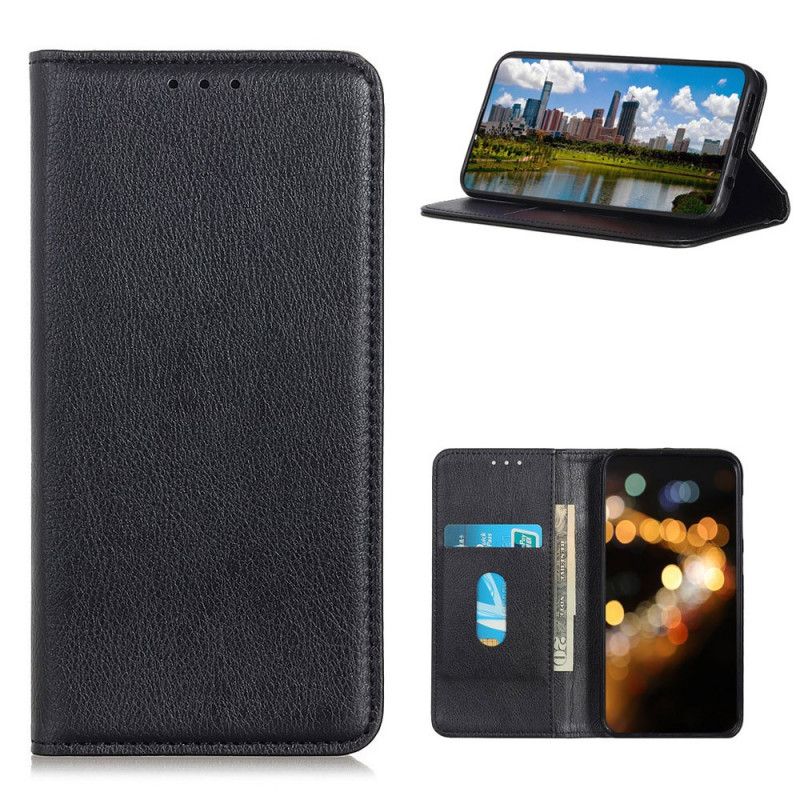 Folio-fodral Samsung Galaxy A52 4G / A52 5G Svart Klassiskt Splitlitchiläder