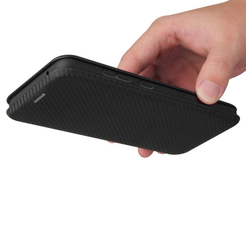 Folio-fodral Samsung Galaxy A52 4G / A52 5G Svart Kolfiber