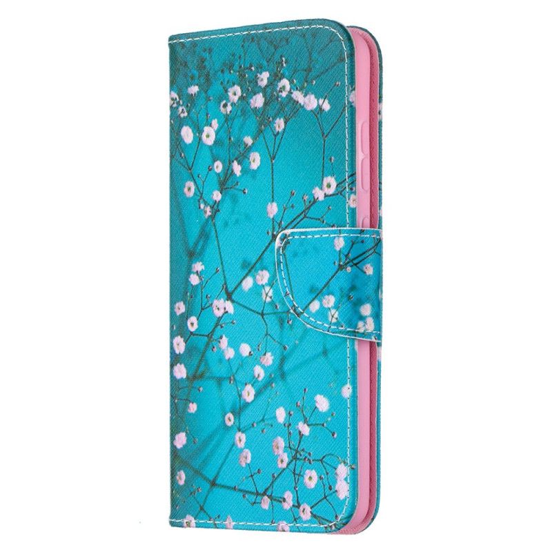 Läderfodral Samsung Galaxy A52 4G / A52 5G Mobilskal Blommande Träd