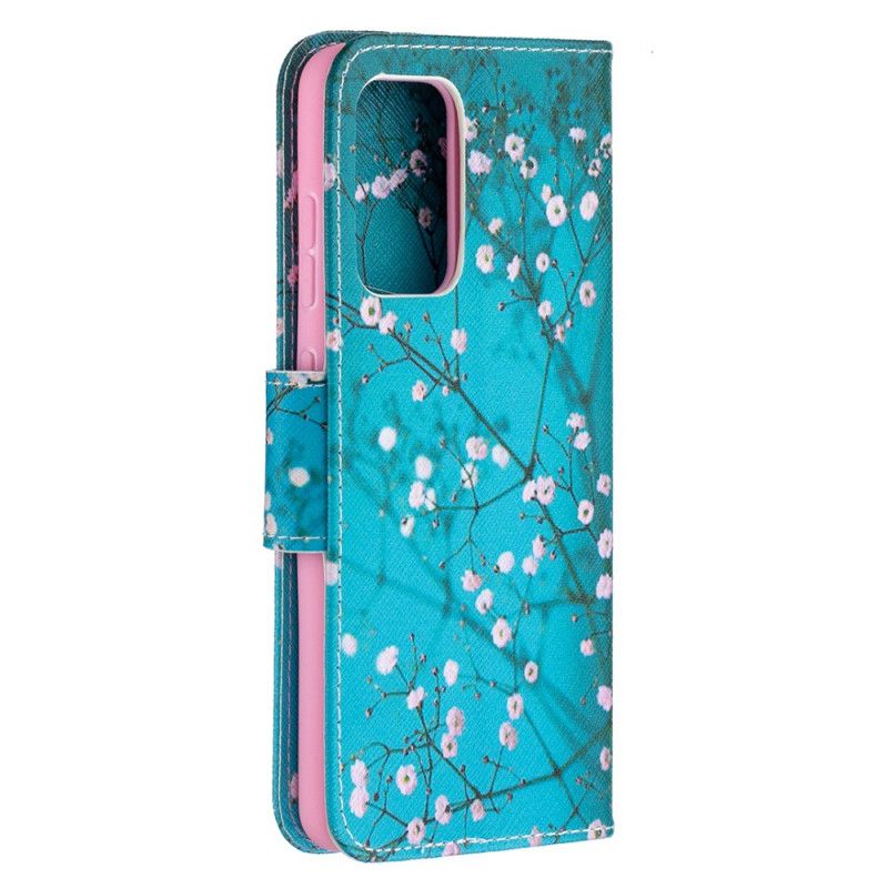 Läderfodral Samsung Galaxy A52 4G / A52 5G Mobilskal Blommande Träd