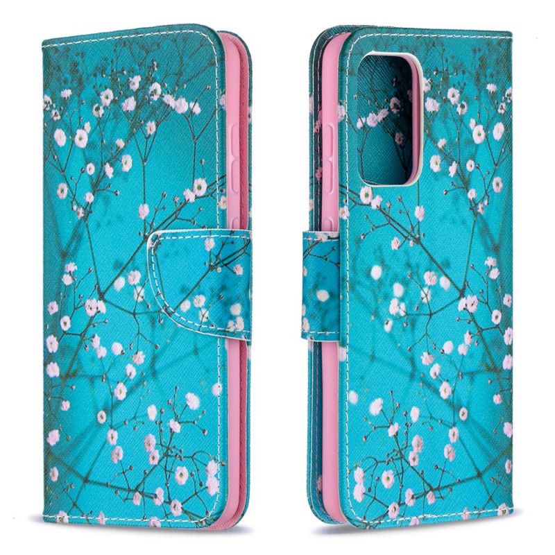 Läderfodral Samsung Galaxy A52 4G / A52 5G Mobilskal Blommande Träd