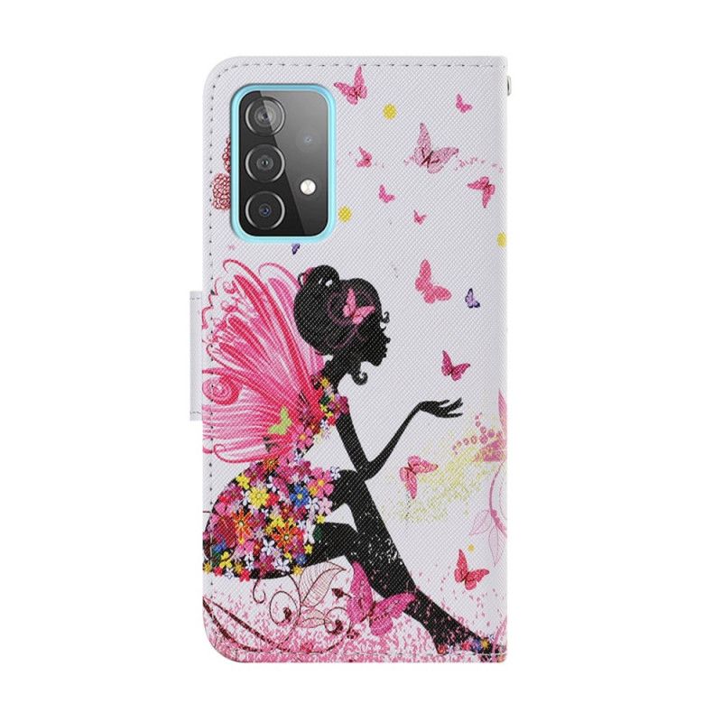Läderfodral Samsung Galaxy A52 4G / A52 5G Mobilskal Magisk Älva