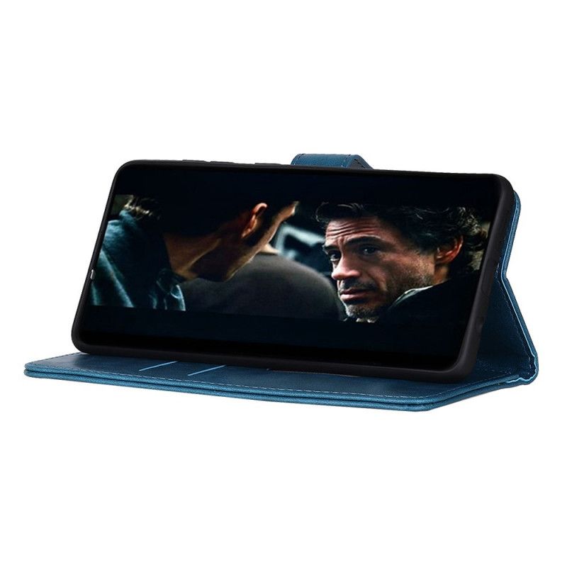 Läderfodral Samsung Galaxy A52 4G / A52 5G Svart Bisonlädereffekt