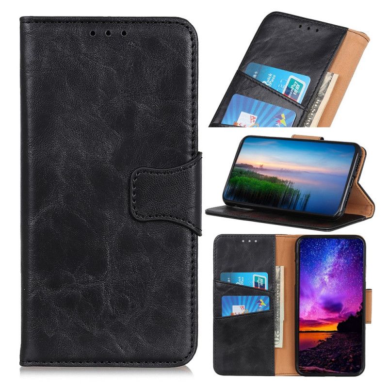 Läderfodral Samsung Galaxy A52 4G / A52 5G Svart Dubbelsidig Magnetklaff