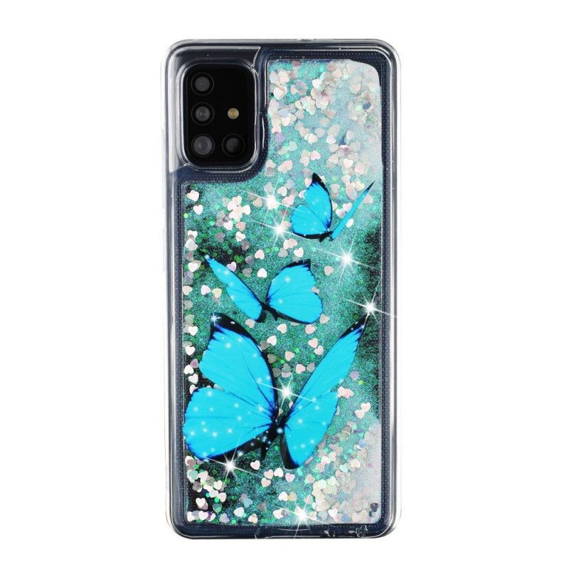Skal för Samsung Galaxy A52 4G / A52 5G Glitter Flygande Fjärilar