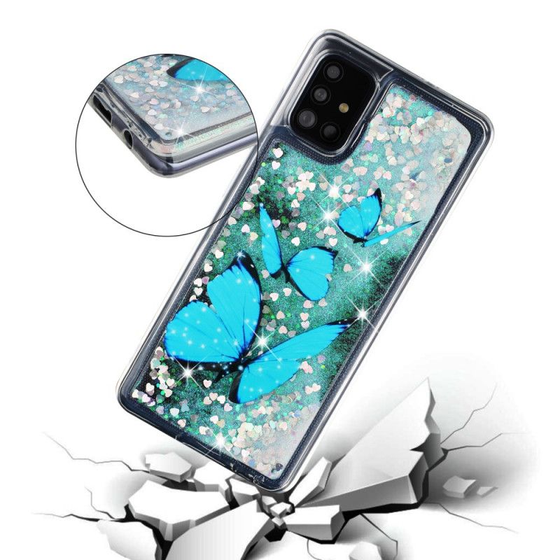 Skal för Samsung Galaxy A52 4G / A52 5G Glitter Flygande Fjärilar