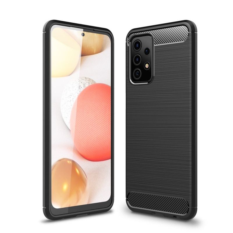 Skal för Samsung Galaxy A52 4G / A52 5G Svart Borstad Kolfiber