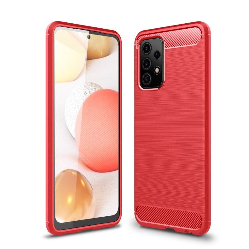Skal för Samsung Galaxy A52 4G / A52 5G Svart Borstad Kolfiber