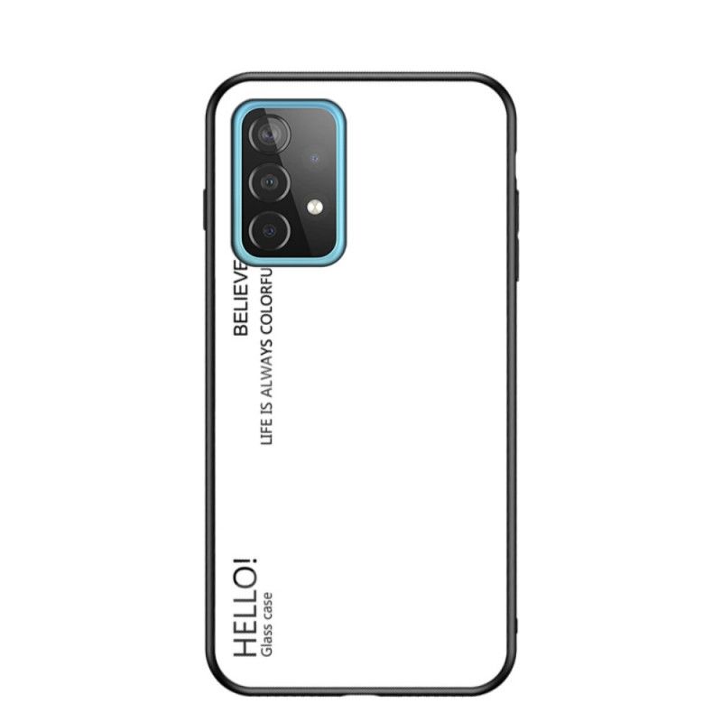 Skal för Samsung Galaxy A52 4G / A52 5G Svart Hej Härdat Glas