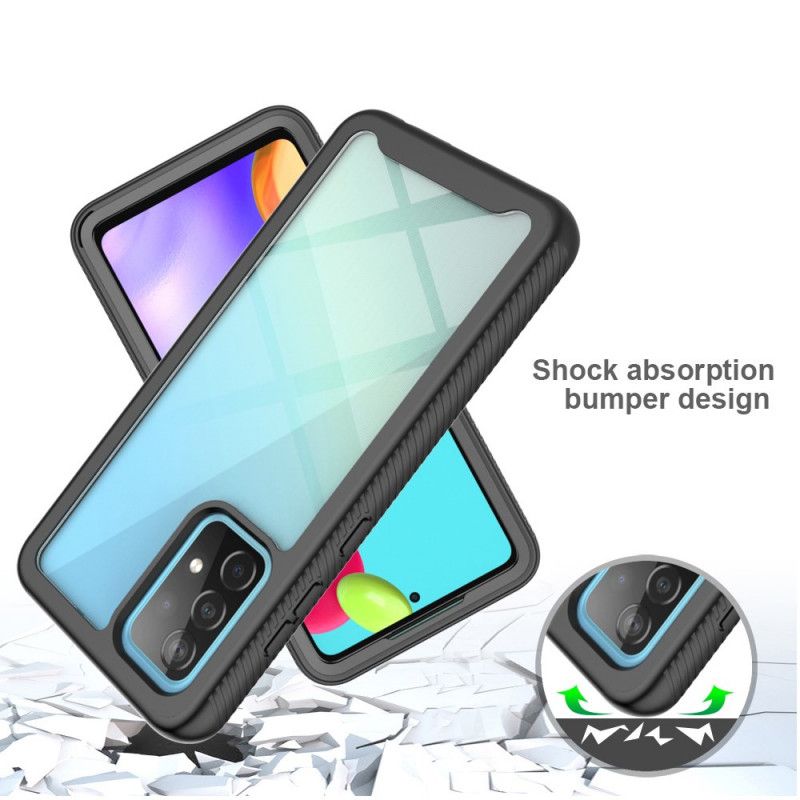 Skal för Samsung Galaxy A52 4G / A52 5G Svart Hybrid Silikonfälg Design