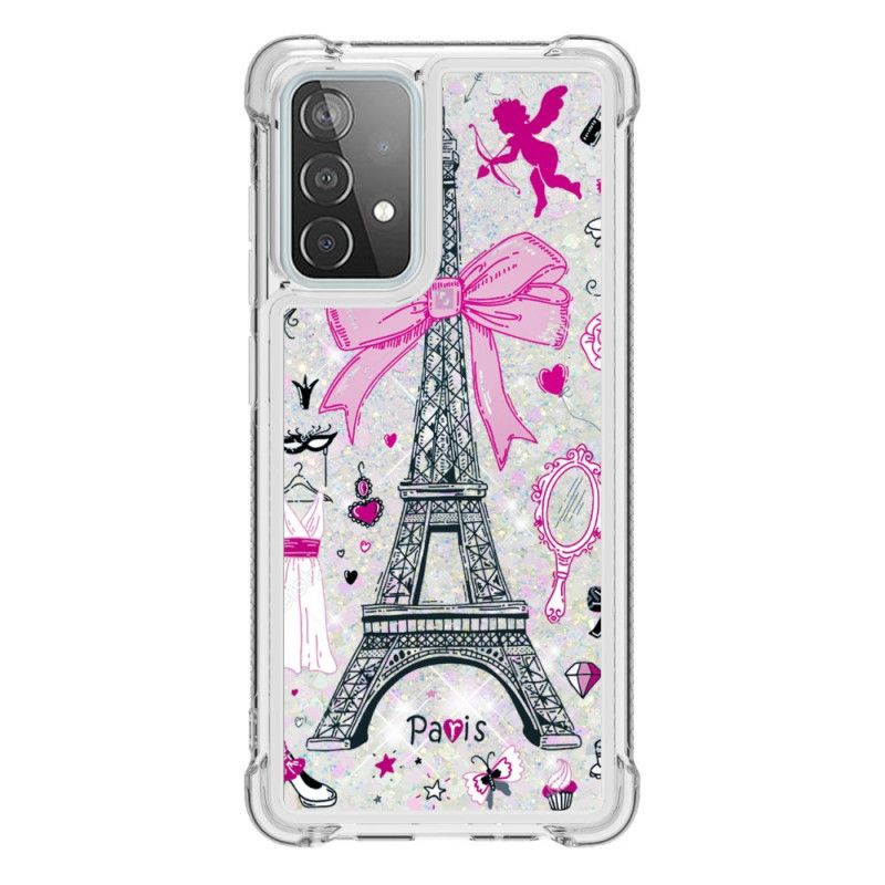 Skal Samsung Galaxy A52 4G / A52 5G Eiffeltornets Glitter