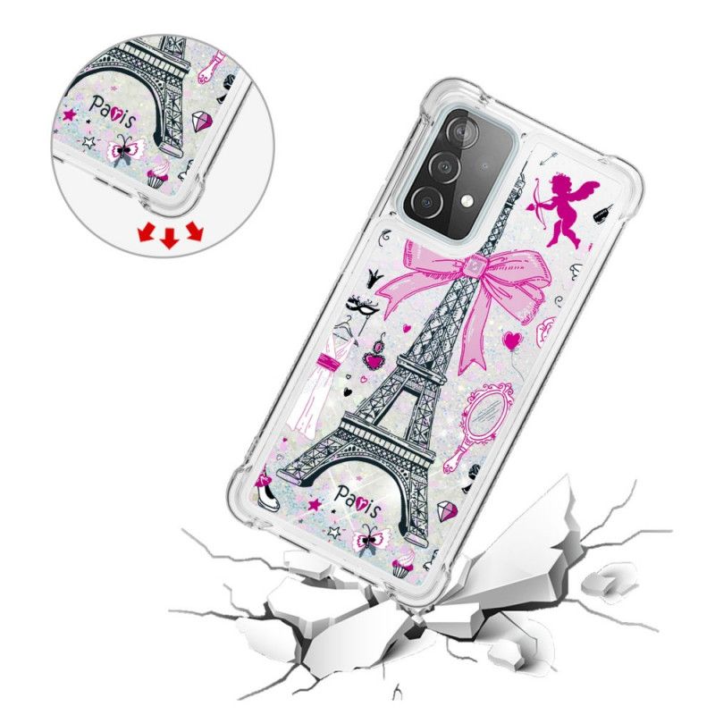 Skal Samsung Galaxy A52 4G / A52 5G Eiffeltornets Glitter